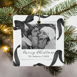 Adorno De Cerámica Elegante festividad de foto en blanco negro