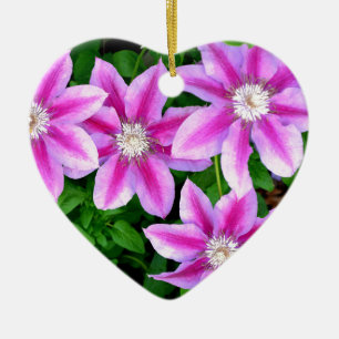 Adorno De Cerámica Elegante floral rosa verde botánico 