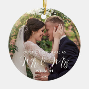 Adorno De Cerámica Elegante foto de Boda de escritura blanca