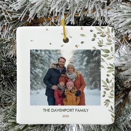 Adorno De Cerámica Elegante foto de la vegetación de invierno