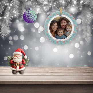 Adorno De Cerámica Elegante foto de Navidades del pato Egg Holly