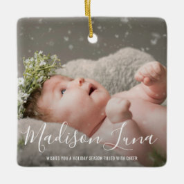 Adorno De Cerámica Elegante foto moderna Babys primera Navidad