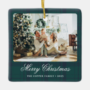 Adorno De Cerámica Elegante foto vintage de Navidad