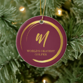 Adorno De Cerámica Elegante golf en Borgoña