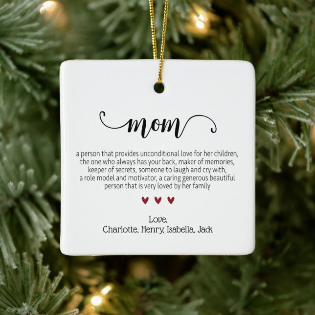 Adorno De Cerámica Elegante guión para Navidades de Personalizados de (Árbol)