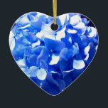 Adorno De Cerámica Elegante hormigas florales azules de cobalto<br><div class="desc">Hiperagua azul cobalto profundo romántico foto de H Cooper</div>