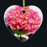 Adorno De Cerámica Elegante hormigón rosa rosa floral rosa<br><div class="desc">Romántico y elegante hidrangea rosa - foto de H Cooper</div>