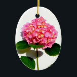 Adorno De Cerámica Elegante hormigón rosa rosa floral rosa<br><div class="desc">Romántico y elegante hidrangea rosa - foto de H Cooper</div>