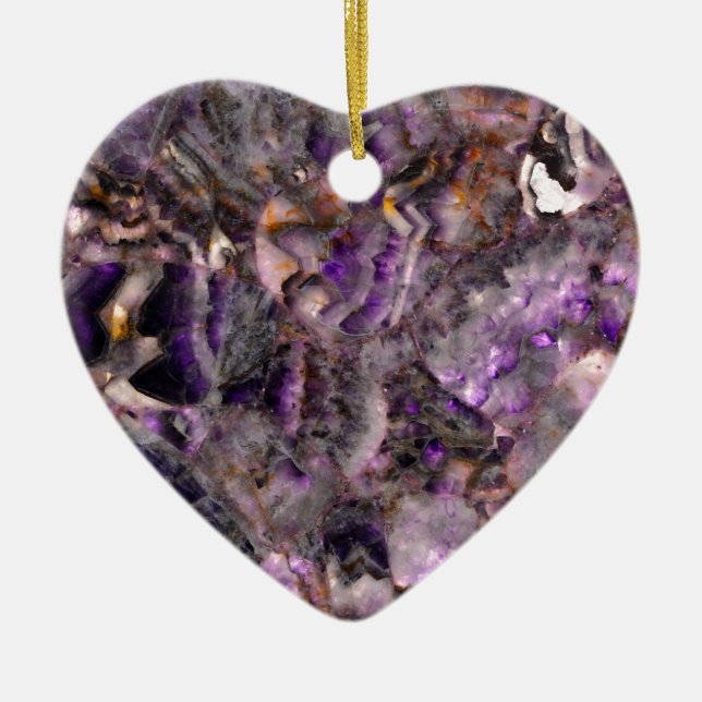 Adorno De Cerámica Elegante lavanda abstracta púrpura lila (Frente)