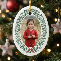 Elegante lazo de corona de Navidad Foto Vacaciones
