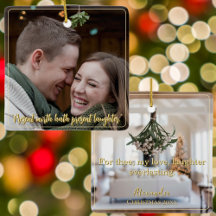 Elegante Moderno Guión Mínimo Cita Mistletoe Gold