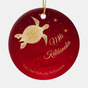 Adorno De Cerámica Elegante Navidad Hawaiana