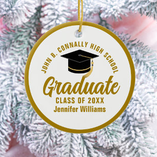 Adorno De Cerámica Elegante Navidades graduados de fotografía de grad