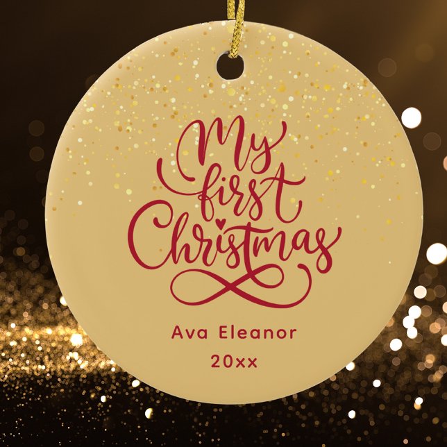 Adorno De Cerámica Elegante nombre personalizado de Chica bebé para N (Subido por el creador)