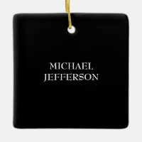 Elegante Personalizado personalizado blanco negro