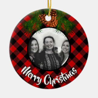 Adorno De Cerámica Elegante plantilla de fotografía de pinecone de ch