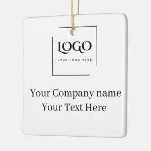 Adorno De Cerámica Elegante plantilla personalizada de tu logotipo