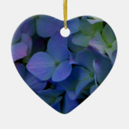 Adorno De Cerámica Elegante polvoriento azul violeta floral