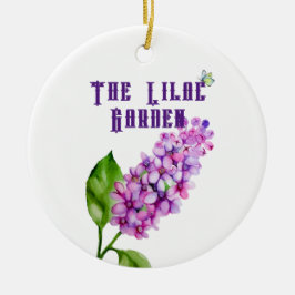 Adorno De Cerámica Elegante rama lila acuarela