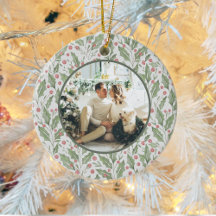 Elegante Recién Casados Foto de Navidad