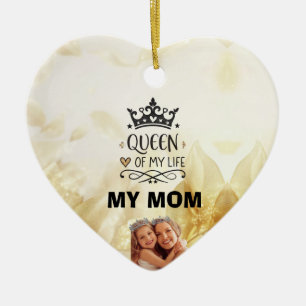 Adorno De Cerámica Elegante Reina de mi Vida - mi mamá