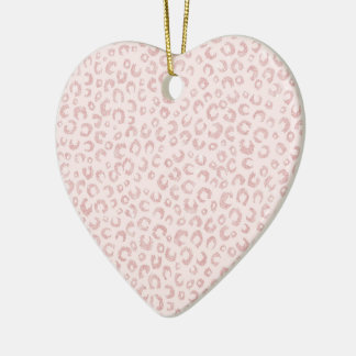 Adorno De Cerámica Elegante Rosa Purpurina de oro Leopard Animal Prin