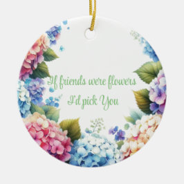 Adorno De Cerámica Elegante Sentimiento de Flor de Hortensia