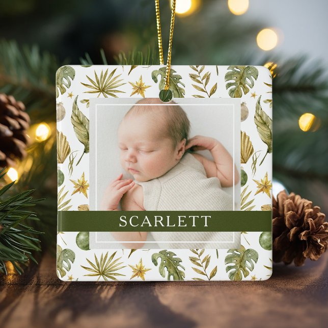 Adorno De Cerámica Elegante Tropical Doble cara 2 Foto (Subido por el creador)