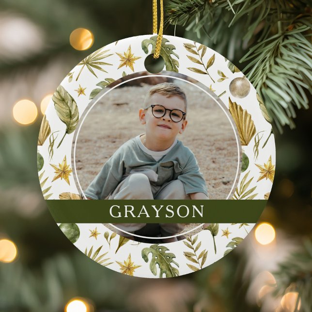 Adorno De Cerámica Elegante Tropical Doble cara 2 Foto (Subido por el creador)