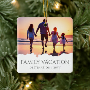 Adorno De Cerámica Elegante vacaciones familiares   Foto de viaje fam