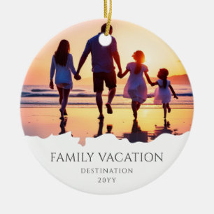 Adorno De Cerámica Elegante vacaciones familiares   Foto de viaje fam