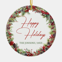 Adorno De Cerámica Elegante vegetación de vacaciones clásica de la ti