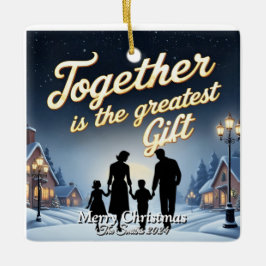 Adorno De Cerámica Elegante y moderno Navidad de la familia Vintage