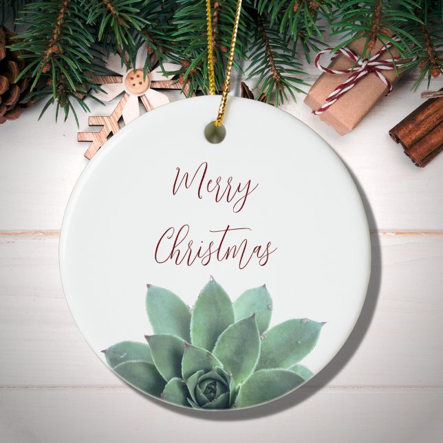 Adorno De Cerámica Elegantes Navidades Botánicos Suculentos (Subido por el creador)