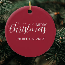 Adorno De Cerámica Elegantes Navidades de Berry Sencillos y Limpios