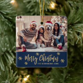 Adorno De Cerámica Elegantes Navidades de fotografía y de la marina d