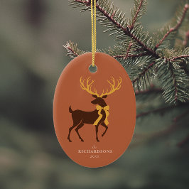 Adorno De Cerámica Elegantes Navidades de la familia fotográfica pers