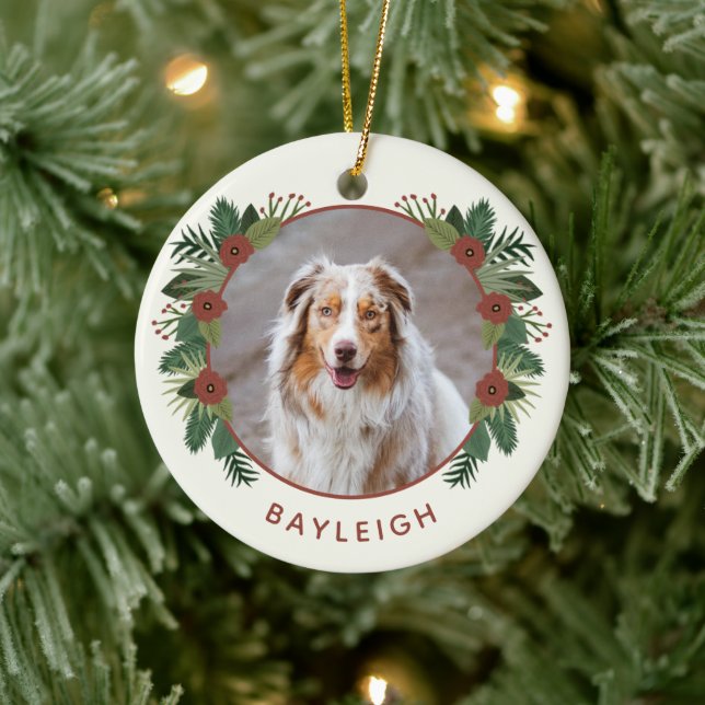 Adorno De Cerámica Elegantes Navidades de la vegetación floral 2 Masc (Árbol)