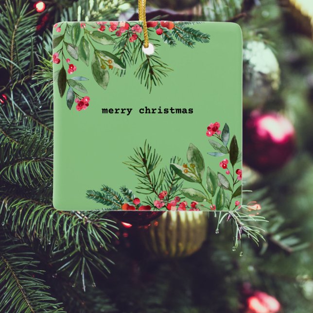 Adorno De Cerámica Elegantes Navidades de máquina de escribir Foliage (Subido por el creador)