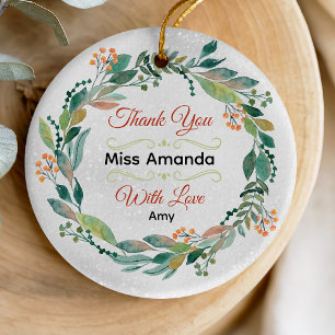 Adorno De Cerámica Elegantes Navidades de profesores festivos