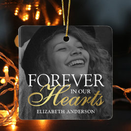 Adorno De Cerámica Elegantes Navidades en memoria de fotos