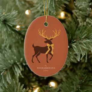 Adorno De Cerámica Elegantes Navidades familiares personalizados de r