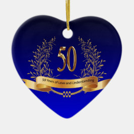 Adorno De Cerámica Elegantes regalos de 50 años de Boda