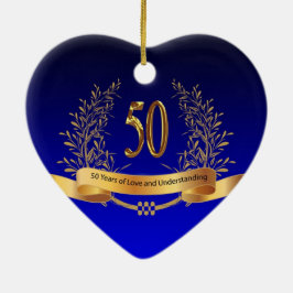 Adorno De Cerámica Elegantes regalos de 50 años de Boda