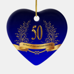 Adorno De Cerámica Elegantes regalos de 50 años de Boda