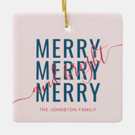 Adorno De Cerámica Elegantes vacaciones alegres y Navidades brillante