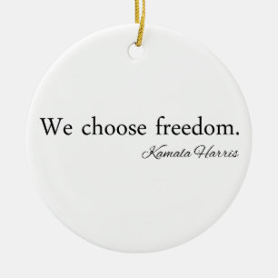 Adorno De Cerámica Elegimos Freedoom Kamala Harris