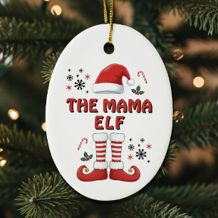 Adorno De Cerámica Elf Boots Gorras Navidades blancos de Santa Claus