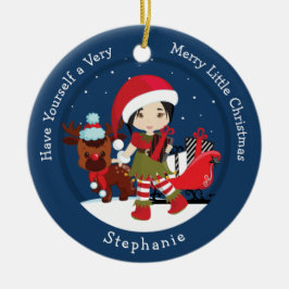 Adorno De Cerámica Elf Chica asiático