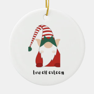 Adorno De Cerámica Elf Esteem Ornament